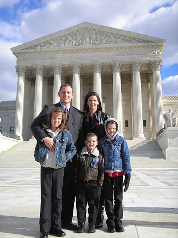 Gary Davenport with family at U.S. Supreme Court