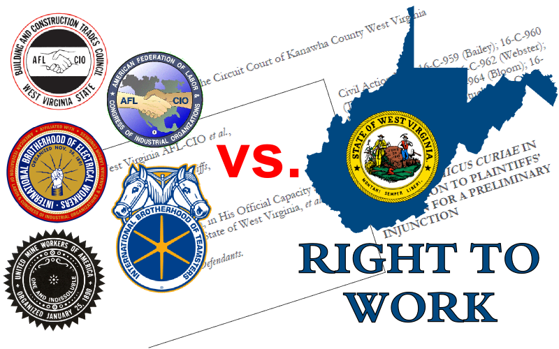 Forced-dues-hungry union bosses have been waging a legal battle to overturn West Virginia’s Right to Work Law since it was enacted in 2016. Foundation staff attorneys have been fighting back by filing amicus briefs in court.