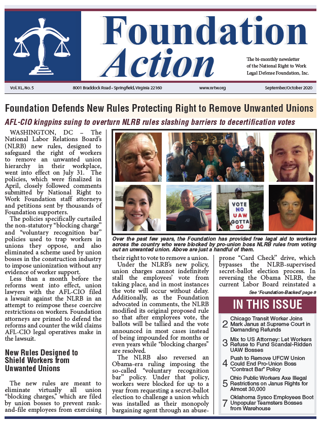 Foundation Action September October 2020 Cover