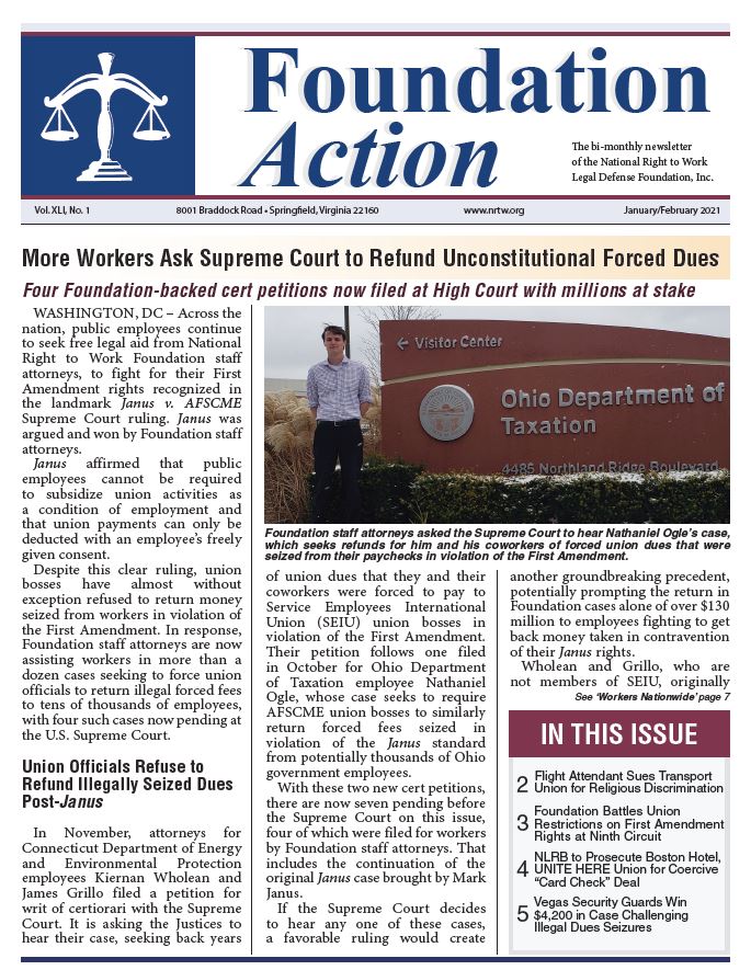 Foundation Action January February 2021 Cover