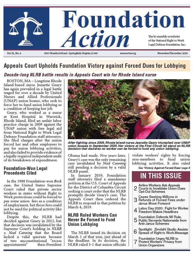 Foundation Action November December 2020 Cover