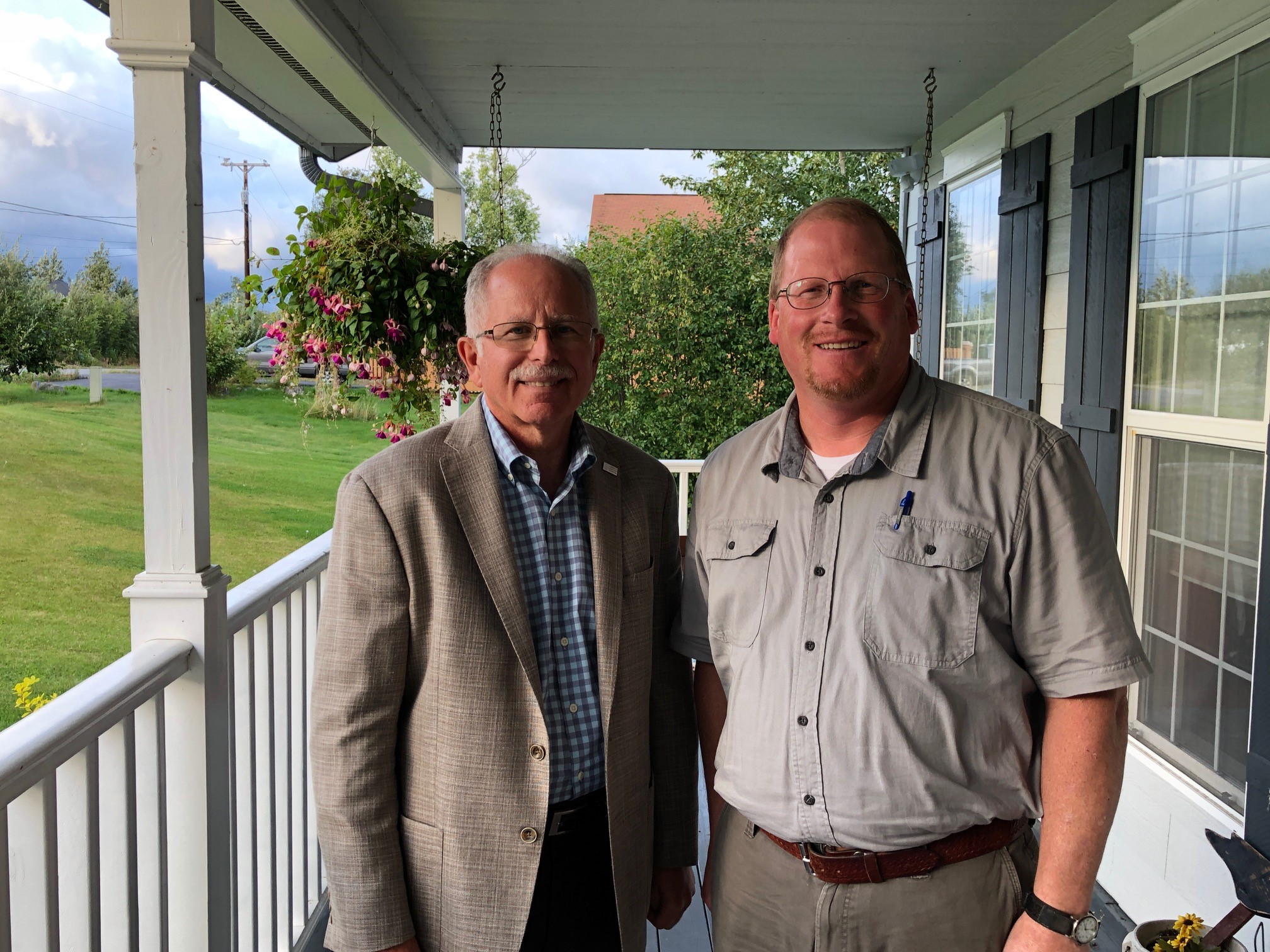 Alaska Vocational Instructor Chris Woods (right), seen here with original Janus plaintiff Mark Janus, is fighting with Foundation aid for a Supreme Court ruling that spells out that “escape periods” violate the First Amendment 