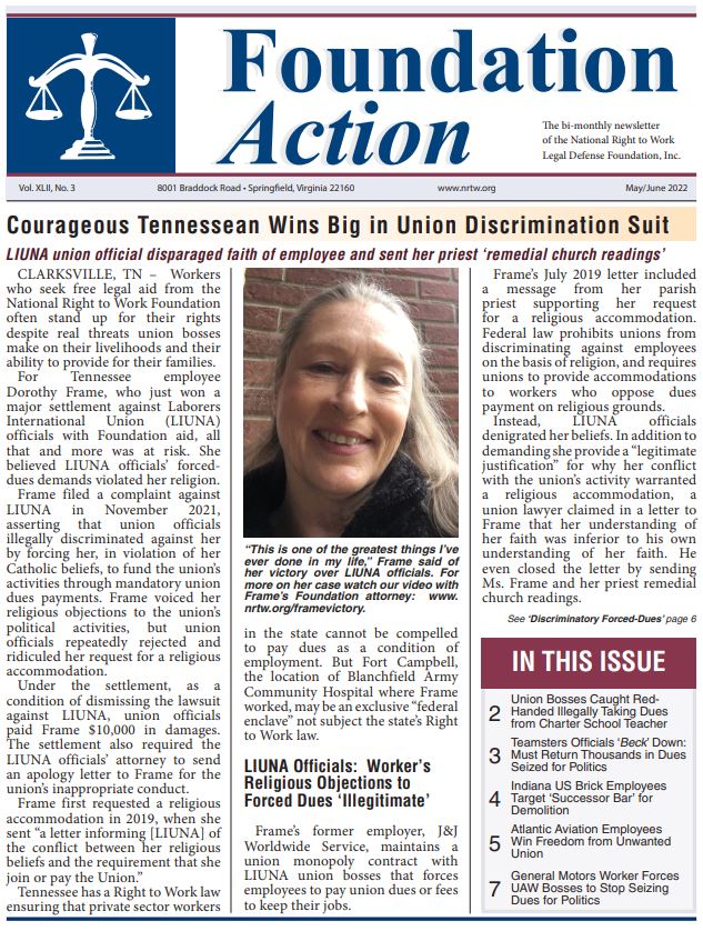 Foundation Action Newsletter May June Issue Cover