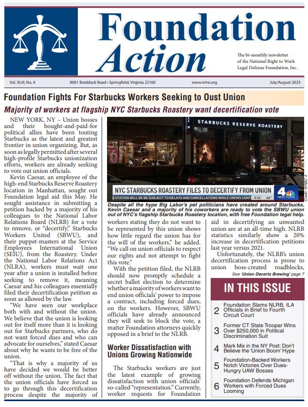 Foundation Action #4 July August Newsletter Issue Cover