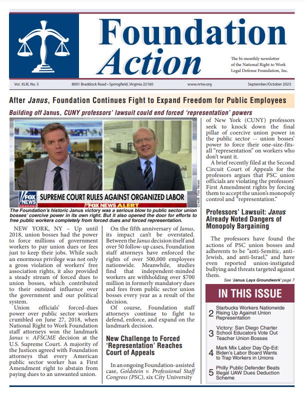 Foundation Action September October 2023 Issue Cover